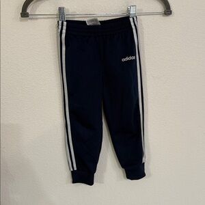 Adidas Kids Dark Blue Joggers with White Stripes infant size 24 months EUC